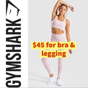 Gymshark Fleur Texture Legging and bra